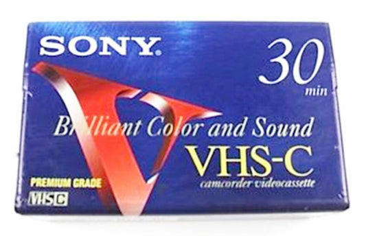 Sony TC-30VHGF 30 Minutes VHS-C Camcorder Videocassette Premium Grade (One Pack)