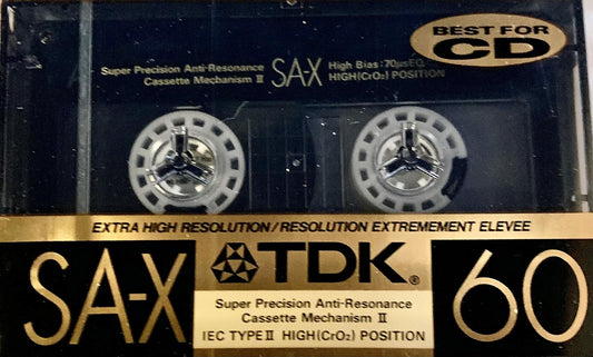 TDK SA-X60 MASTER GRADE 60 MINUTE HIGH BIAS AUDIOCASSETTES SINGLE