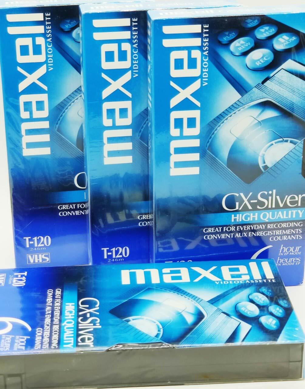 Maxell 4 Pack GX-Silver T-120 VHS