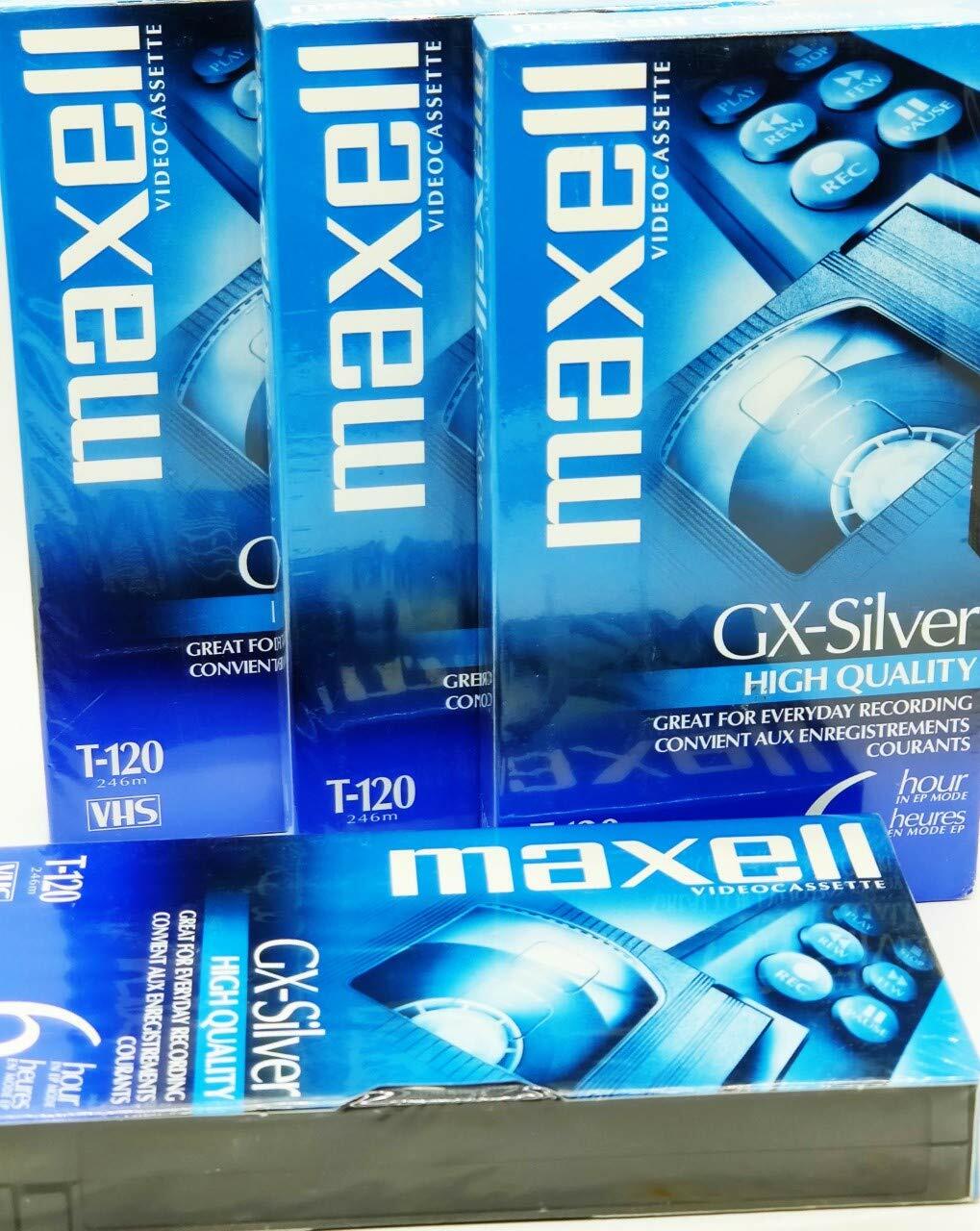Maxell 4 Pack GX-Silver T-120 VHS