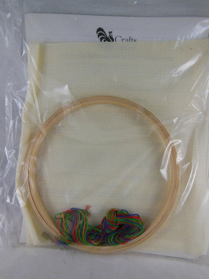 Vintage Current 7086-2 Counted Cross Stitch Hoop Kit Love Is Homegrown 7" Diameter