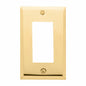 Baldwin Estate 4754.030.CD Square Beveled Edge Single GFCI Wall Plate in Polished Brass, 4.5" x 2.75"
