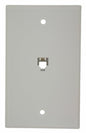 Leviton 40949-W Standard Telephone Wall Jack, 6P4C, Screw Terminals, White