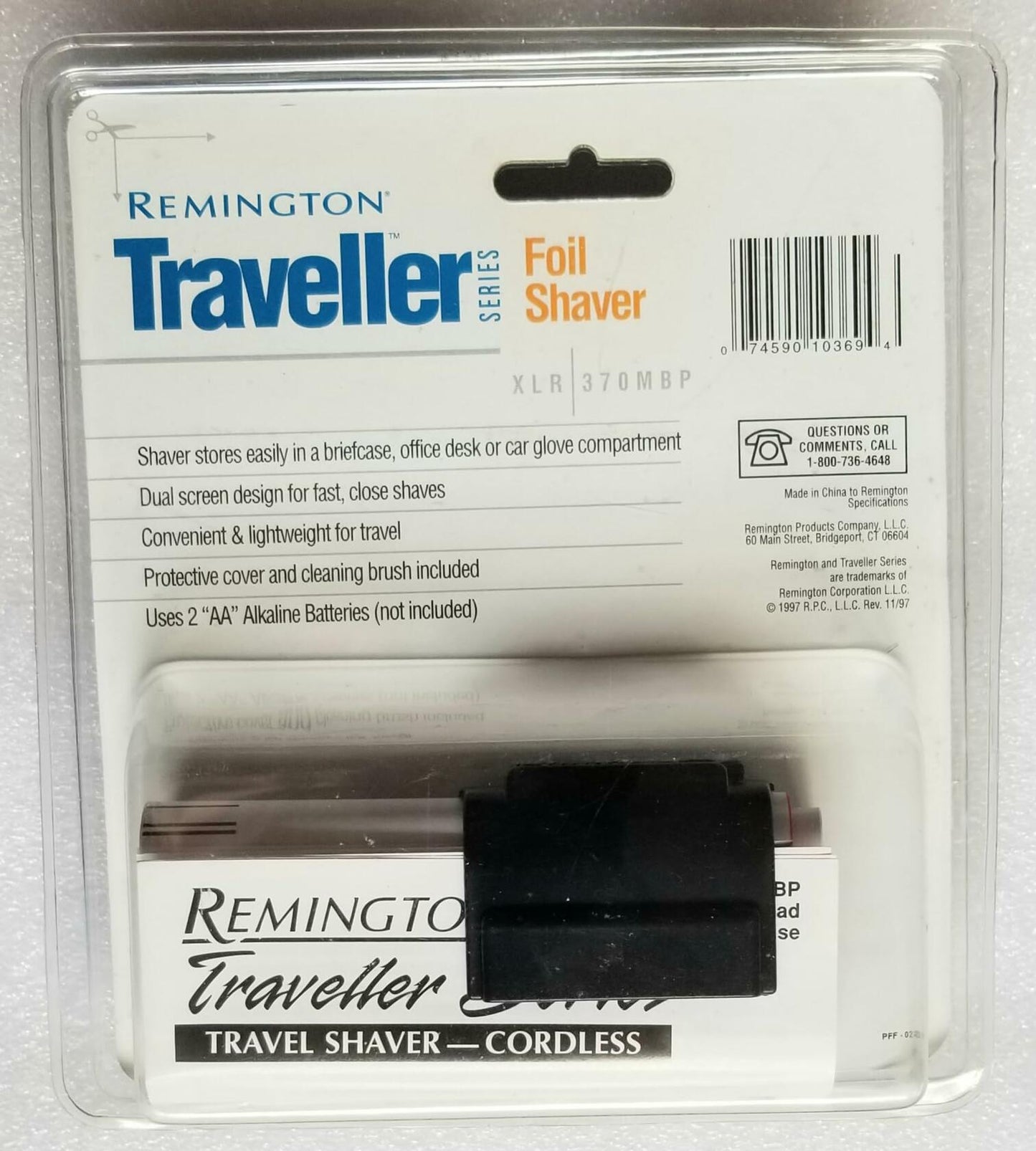 Remington Traveller Series FOIL Shaver XLR370MBP (1997)