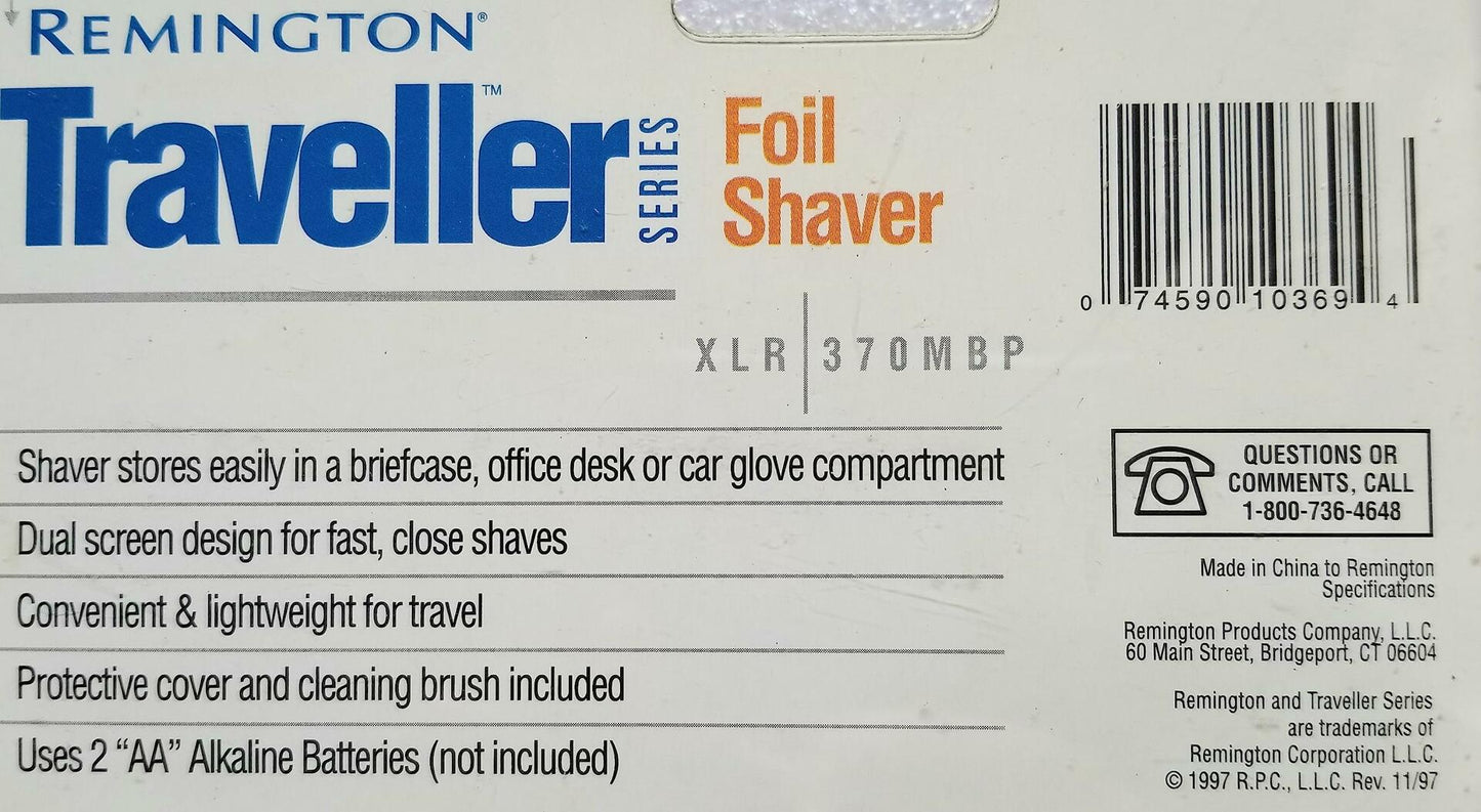 Remington Traveller Series FOIL Shaver XLR370MBP (1997)