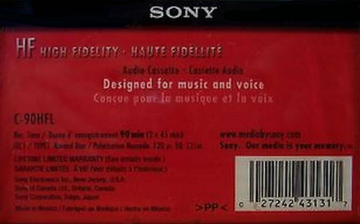 Sony C90HFR/2 90 Minute HF Audio Tape (Hang Tab)