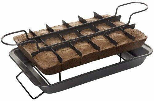 Slice Solutions 11-by-7-Inch Precut Brownie Pan Set