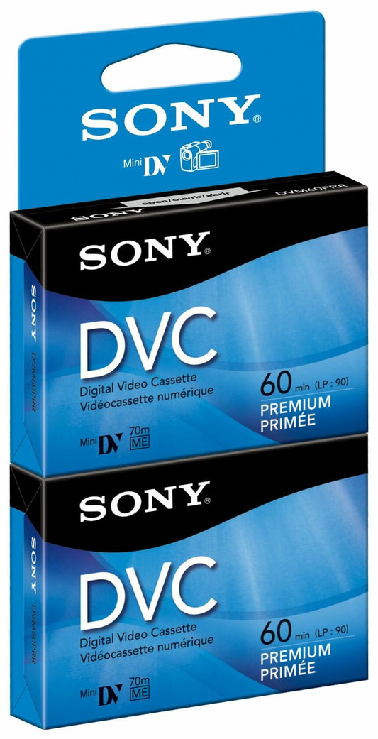 Sony DVM60PRR/2 60 min Premium DVC with Hangtab (2 Pack)