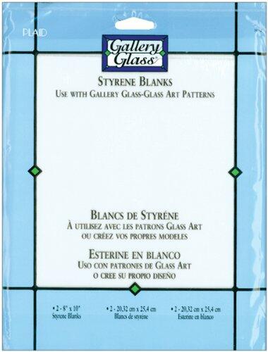 Plaid Gallery Glass Surfaces Styrene Blanks (8" X 10") - 2 per package