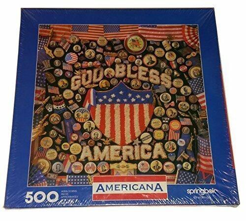 Springbok by Hallmark God Bless America Americana 500 Interlocking Pieces Jigsaw Puzzle -