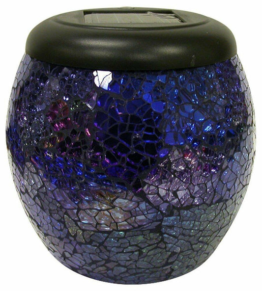 Solaris - Solar Powered LED Mosaic Glass Lantern Light (Assorted Colors)