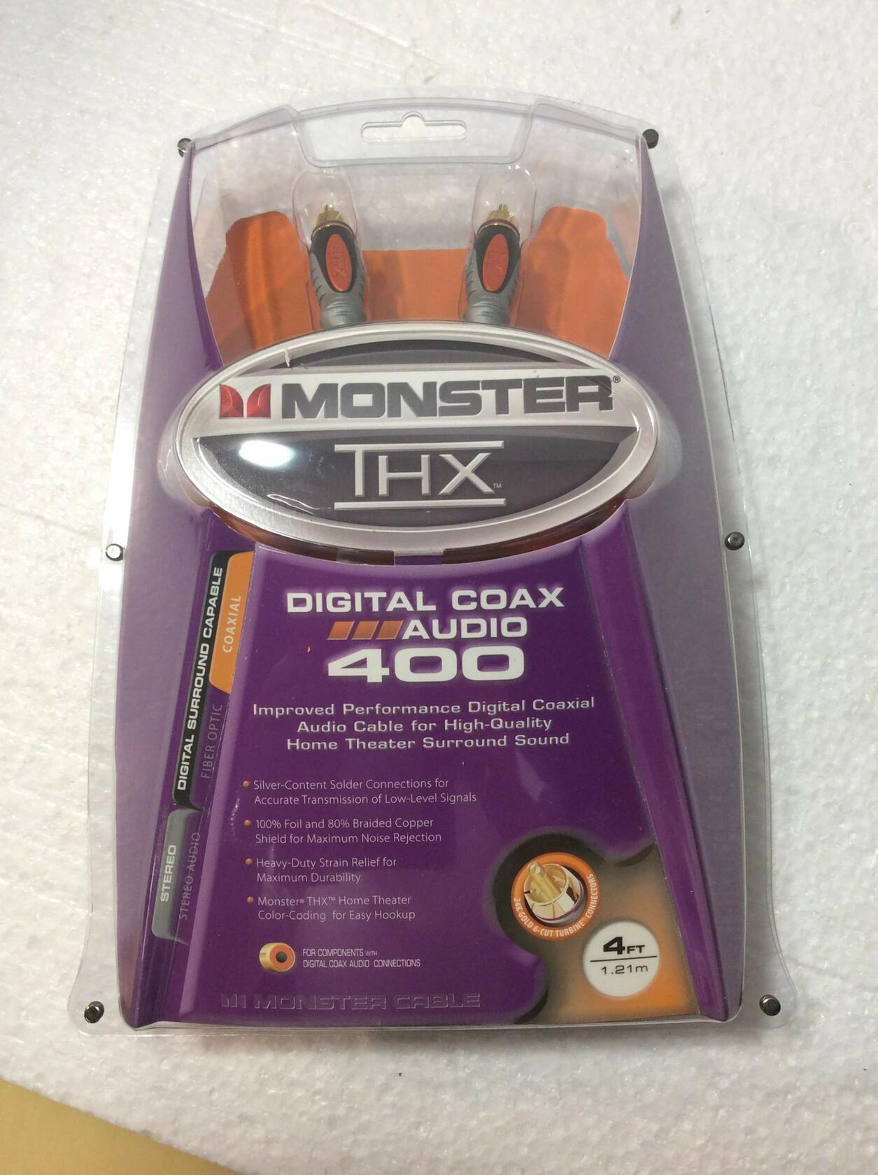 Monster Digital Coax Cable THX 400 4 Ft