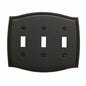 Baldwin 4780.112.CD Colonial Design Triple Toggle Switch Plate, Venetian Bronze