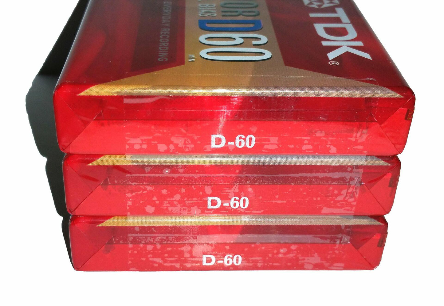 TDK 3-pack Superior Normal Bias D60 Cassette Tape - Red, 180 Minutes, 3 Count