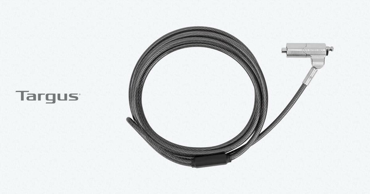 Targus DEFCON Trapezoid Keyed Cable Lock for Laptop Computer and Desktop Security - 1 Pack (ASP65GLX)