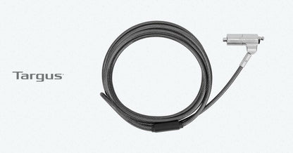 Targus DEFCON Trapezoid Keyed Cable Lock for Laptop Computer and Desktop Security - 1 Pack (ASP65GLX)