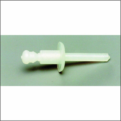 6X12F-PLASTIC, Plastic Blind Rivet 1/4" [.236] (.197-.354 GR) Dome HD, Plastic/Plastic, Plain Finish (50 PK)