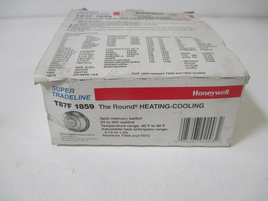 HONEYWELL T87F 1859 HEATING-COOLING THERMOSTATNEW IN A BOX