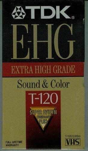 TDK E-HG Extra High Grade T-120 Video Cassette Tapes - Super Avilyn Technology PLUS