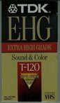 TDK E-HG Extra High Grade T-120 Video Cassette Tapes - Super Avilyn Technology PLUS