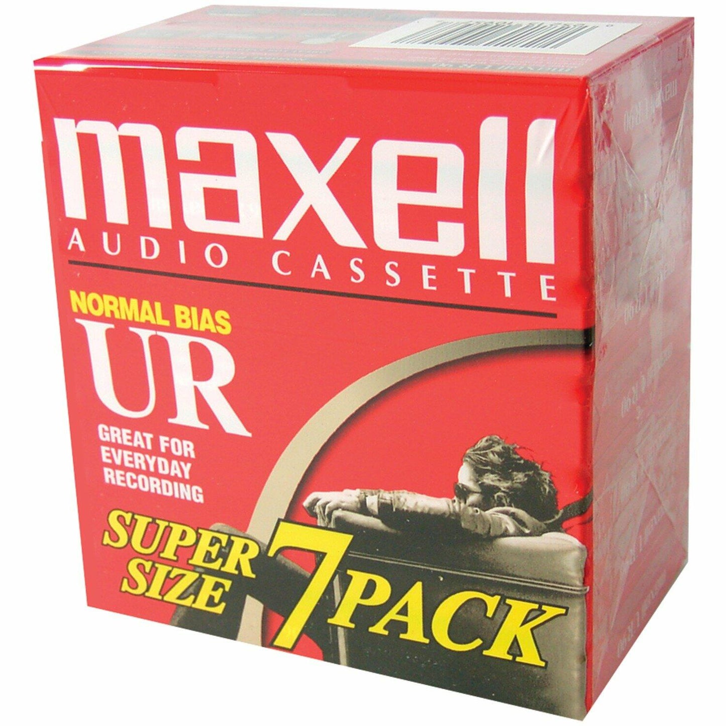 Maxell 108575 Optimally Designed for Voice Recording Brick Packs with Low Noise Surface - 90 Minute Audio Cassettes, 7 Tapes Per Pack