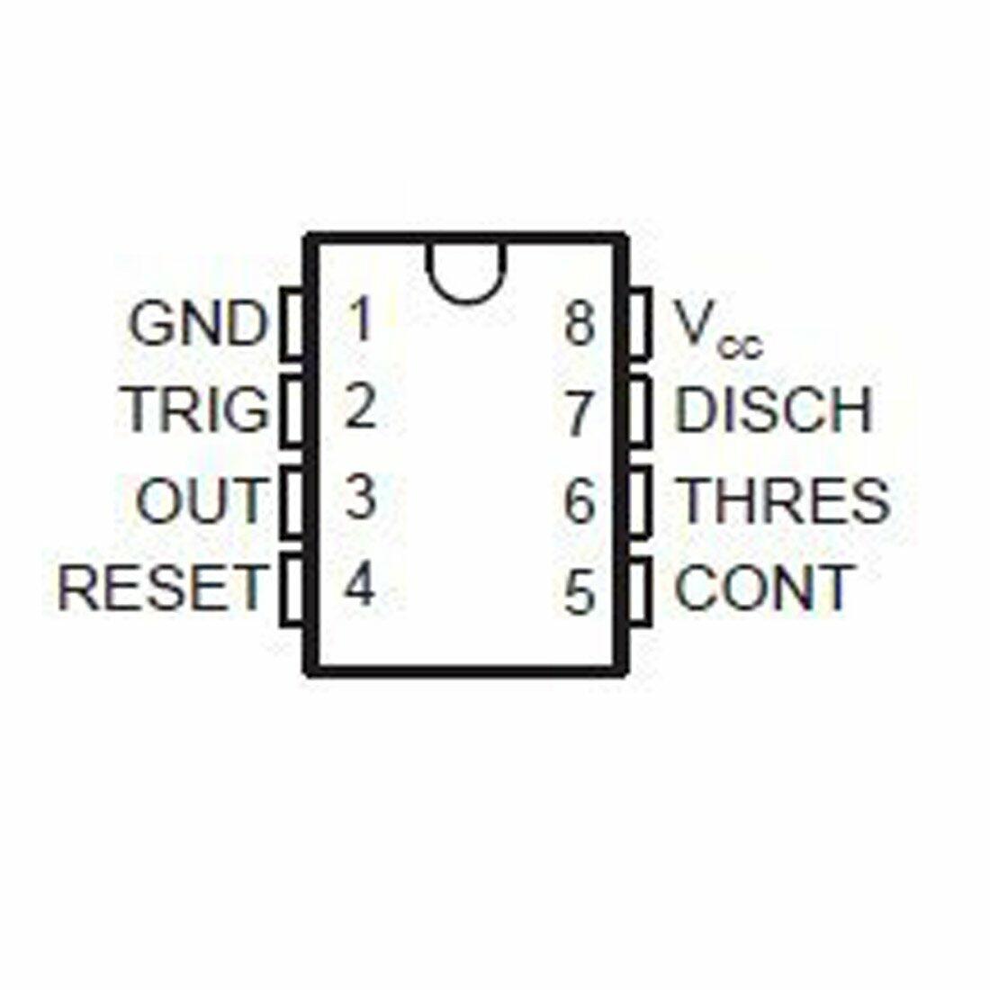 Texas Instruments NE555N NE555 NE555P General Purpose Single Bipolar Timer DIP8 1 Pack