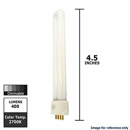 SYLVANIA 20312 - CF7DS/E/827 - 7 Watt CFL Light Bulb - Compact Fluorescent - 4 Pin 2G7 Base - 2700K -