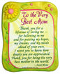 Sculpted Magnet: To the Very Best Mom, 3.0" x 3.5"