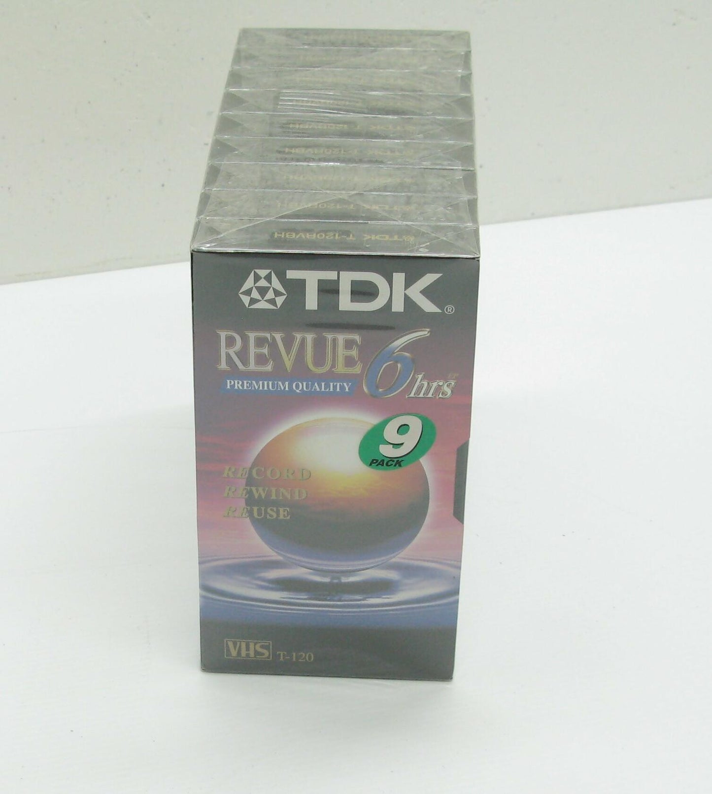 TDK VHS T-120 Revue Premium Quality 6 Hour (9 Pack)