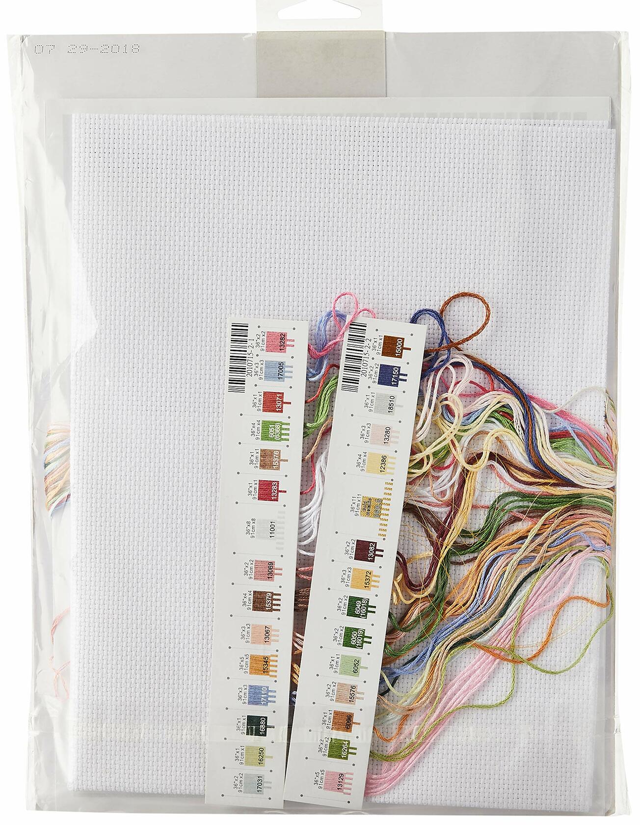 Dimensions Counted Cross Stitch Kit Floral 'To Have and To Hold' Wedding Record , 14 Count White Aida, 12'' D