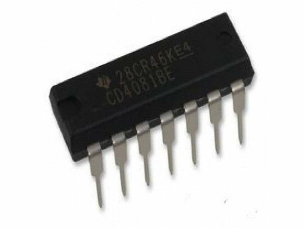 Texas Instruments CD4081BE IC, Quad AND Gate, 2I/P, DIP-14 (Pack of 10)