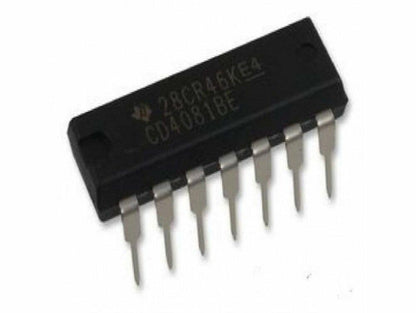 Texas Instruments CD4081BE IC, Quad AND Gate, 2I/P, DIP-14 (Pack of 10)