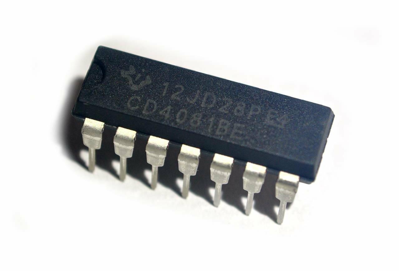 Texas Instruments CD4081BE IC, Quad AND Gate, 2I/P, DIP-14 (Pack of 10)