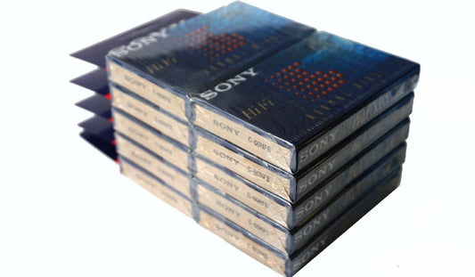 Sony C60HFB Standard Blank Audio HiFi Cassettes X (10) Pack Sealed