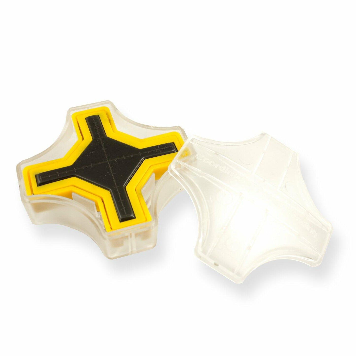 CoordiMate Self Inking XY Graph Stamp Clear and Yellow, Inch Measurements (with Black Ink)