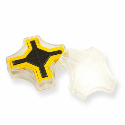 CoordiMate Self Inking XY Graph Stamp Clear and Yellow, Inch Measurements (with Black Ink)