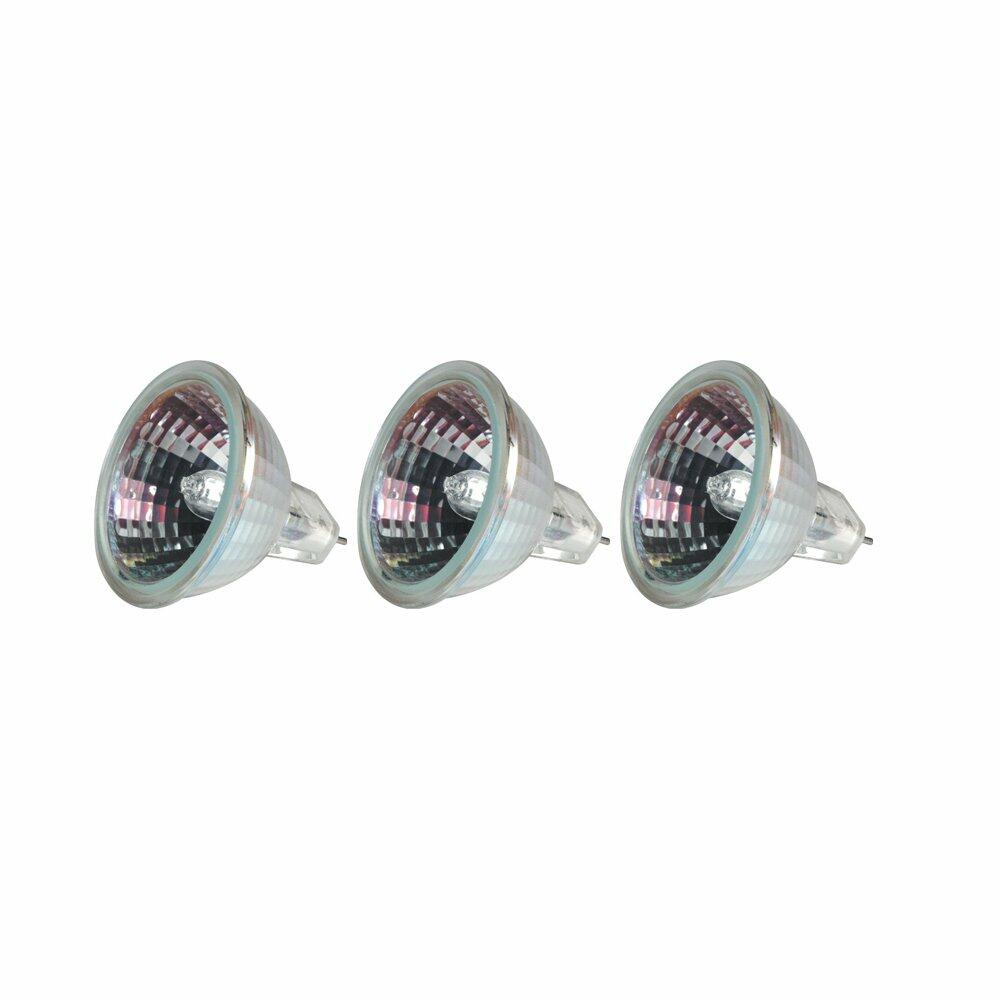 GE 85289 20-Watt Track and Recessed MR16 Halogen Light Bulb, Clear, 3-Pack