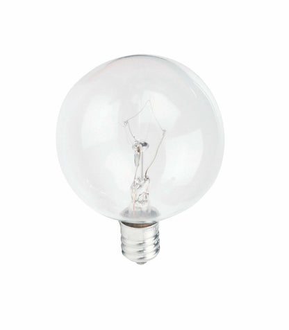 25 Watts 120 Volts Clear Globe Bulb Candelabra Screw (E12) Base