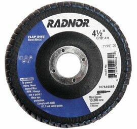 Radnor 4 1/2'' X 7/8'' 60 Grit Zirconia Alumina Ty