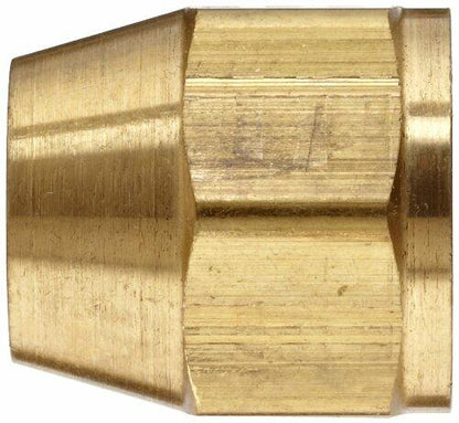 Anderson Metals - 54014-08 Brass Tube Fitting, Short Flare Nut, 1/2" Tube OD
