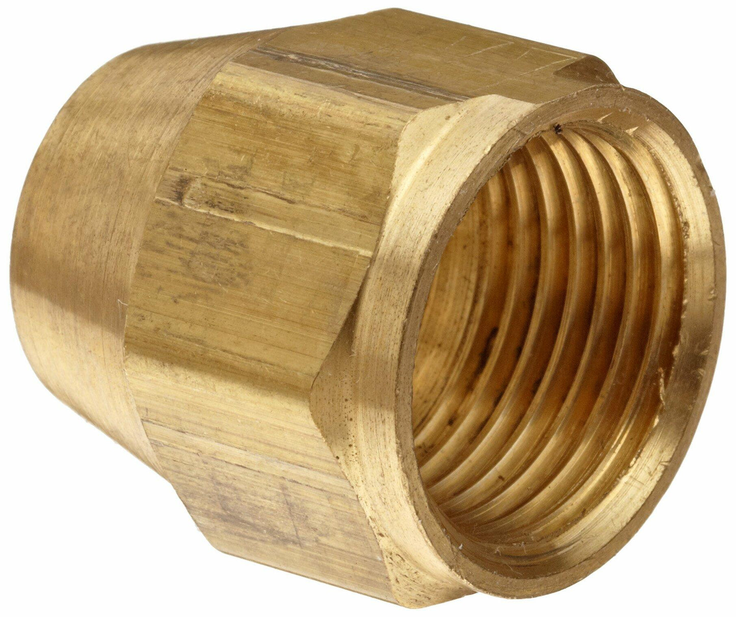 Anderson Metals - 54014-08 Brass Tube Fitting, Short Flare Nut, 1/2" Tube OD
