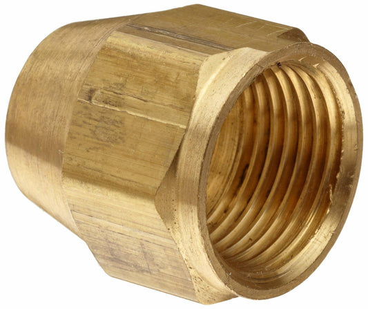 Anderson Metals - 54014-08 Brass Tube Fitting, Short Flare Nut, 1/2" Tube OD