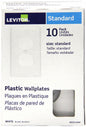 Leviton 88003-WMP 10 pack 1 Gang Wallplates, Duplex Receptacle, White