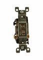 Leviton 1463-LHC 15 Amp, 120 Volt, Toggle Lighted Handle, Illuminated OFF 3-Way AC Quiet Switch, Residential Grade, Grounding, Clear