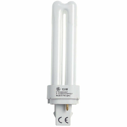 GE 18557 - F13DBXT4/SPX27 - 13 Watt - 2 Pin G24d-1 Base - 2700K - CFL