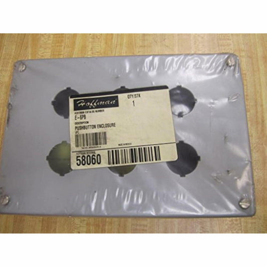 Hoffman E6PB Enclosure for 6 30.5 mm Pushbuttons, Steel, Gray