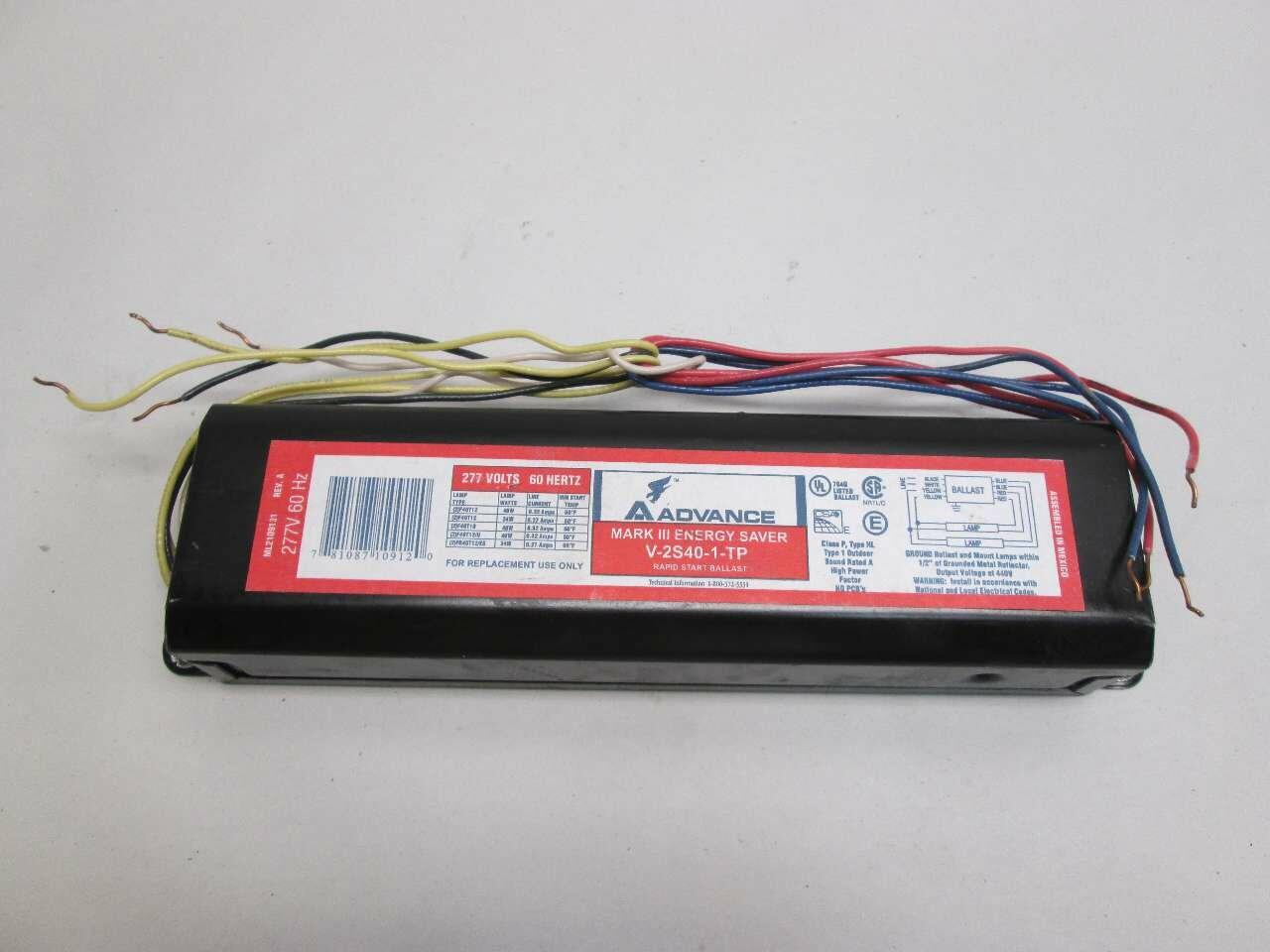 Advance V-2S40-1-TP Rapid Start Ballast T56014
