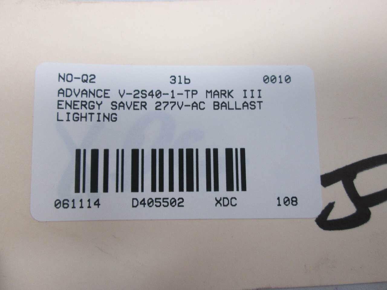 Advance V-2S40-1-TP Rapid Start Ballast T56014