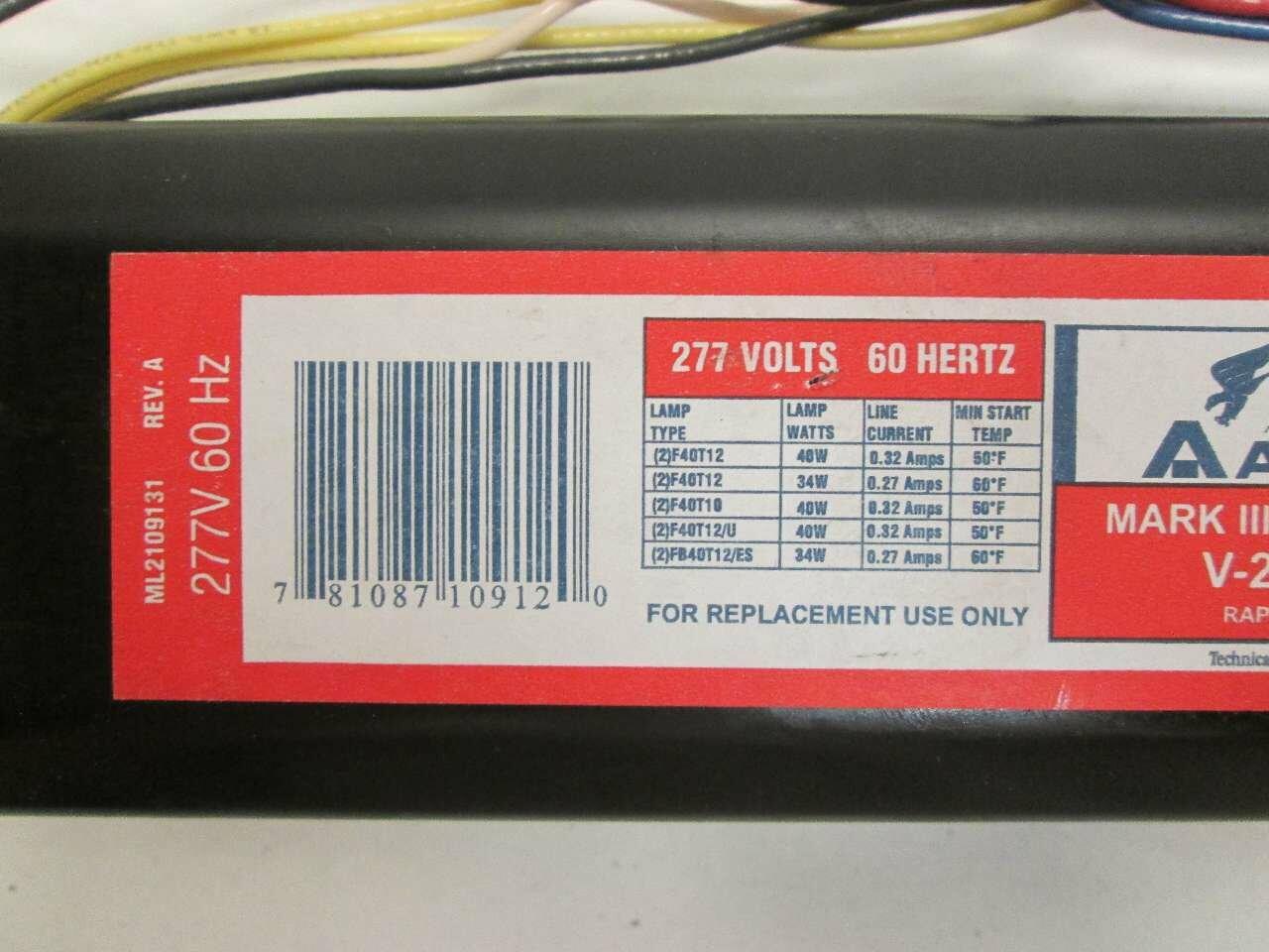 Advance V-2S40-1-TP Rapid Start Ballast T56014