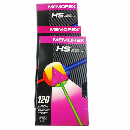3 Pack HS T-120 Minute Video Tape